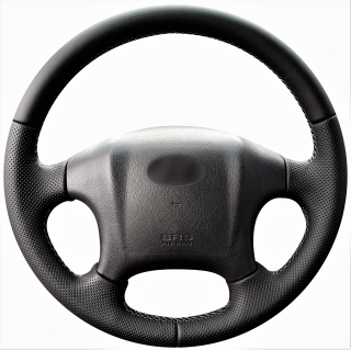 Poťah na volant - Čierny volant so šedou M 37-39 cm