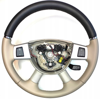 Poťah na volant - Kryt volantu čierna koža veľkosť 35-37 cm
