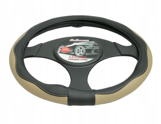 Poťah na volant - Béžový kryt kryt ekologickej kože