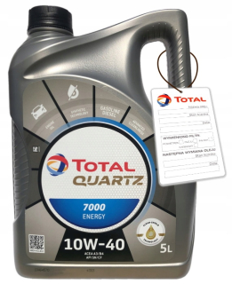 Polo -syntetický celkový Quartz 7000 10W40 5L oleja