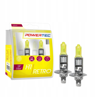 Žiarovky - Powertec H1 12V 55W Retro Gold Yellow - Všetko počasie