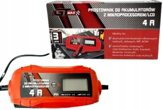 Klinový remeň kosačky - Usmerňovač s mikroprocesorom LCD GTMAX 12V/4A 24H