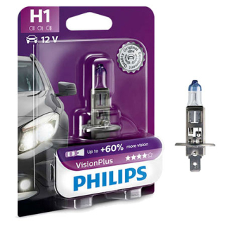 Žiarovky - Philips H1 VisionPlus žiarovka +60% viac svetla