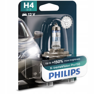 Žiarovky - Philips H4 X-Treme Vision Pro150 +150% žiarovka