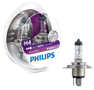 Žiarovky - Philips Bulbs H4 VisionPlus +60% viac svetla