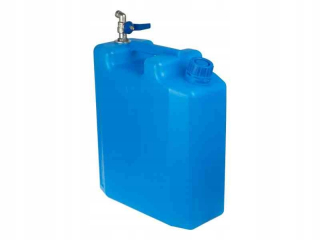Kanister na benzín - 10L vodná nádoba s horným kovovým ventilom,