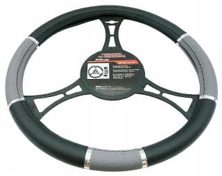 Poťah na volant - Kryt pre čierny a šedý volant 37-39 cm