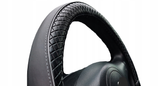 Poťah na volant - Čierny prémiový kryt 37-39 cm