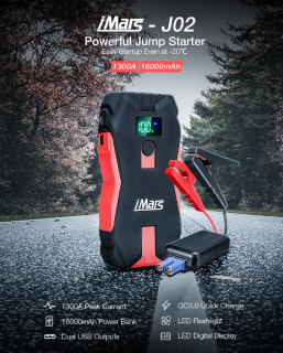 Štartovacie zariadenie Booster - Powerbank Car Jump Starter Imars J01 1000A 13800MA