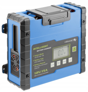 Klinový remeň kosačky - Automatický LCD usmerňovač 12 V/24 V červený