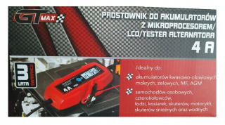 Klinový remeň kosačky - Usmerňovač s mikroprocesorom 6V/12V 4A IP65