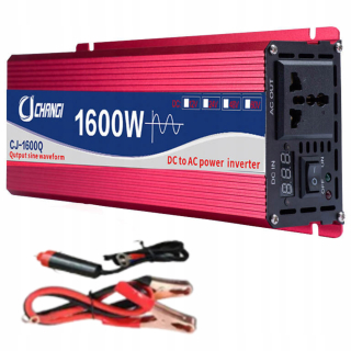 Automobilový invertor 12V 230V 1600W Všetky sine
