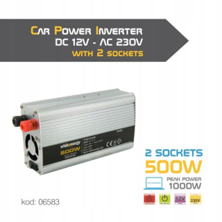 Konvertor do auta 12V 230V 500W /1000W Kvalita