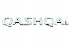 Qashqai Emblem Pečiatka nálepka Nápis striebro