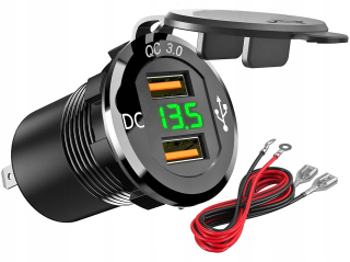 Rýchle nabíjanie USB QC 3.0 Stock Volttomier Metal Z