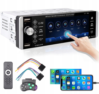 Automobilové rádio 1Din USB MP5 Aux Colors Microfón