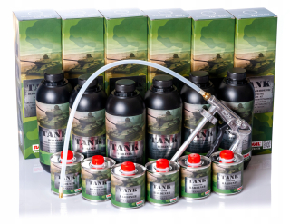Ranal Tank - Uretan 2K Black 6 ks +pištoľ