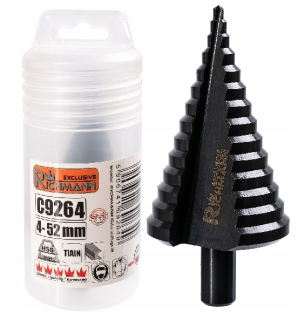 Vrtak, vrtáky - Postupný titánový vŕtačka 4-52 mm C9264