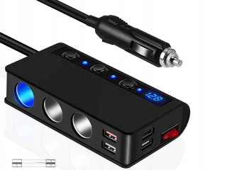 Distribútor TEE nabíjačka pre 4xusb auto -ALOGS