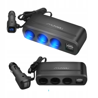Ľahší pobočkový prieduch voltmeter 2x USB
