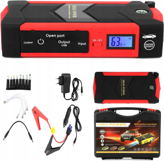 Klinový remeň kosačky - Powerbank štartér s káblom baterky pre auto