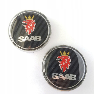 SAAB 68 mm uhlíka Nový znak loga 2 a 3 pin