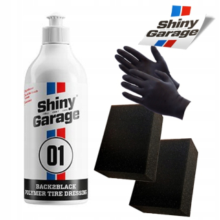 Lesklá garáž zadná 2black polymérna pneumatika obväz 500 ml