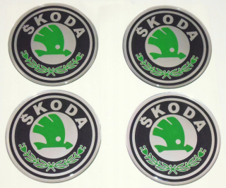 Emmlémy Škoda Silikónové nálepky - 90 mm Hubcaps