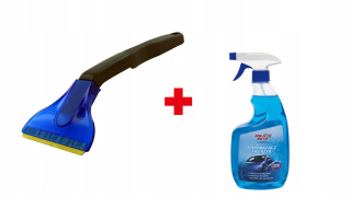 Škrabka, metlička na auto - Sklenená škrabka + 650 ml sklenené rozmrazovanie