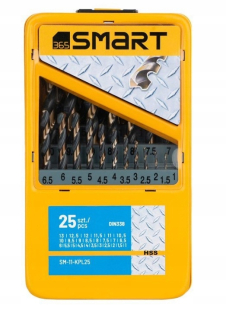 Vrtak, vrtáky - Sada vŕtacích cvičení HSS pre kov 25SZ DIN338