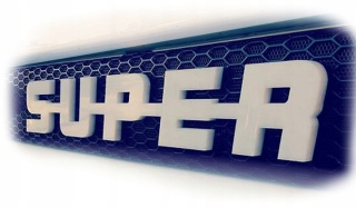 Scania Super Emblem White 8mm Gloss Afled