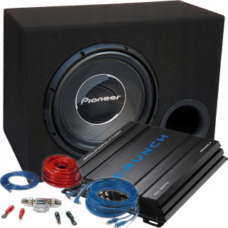 Pioneer Bass Box 1400W + Crunch GPX + káble