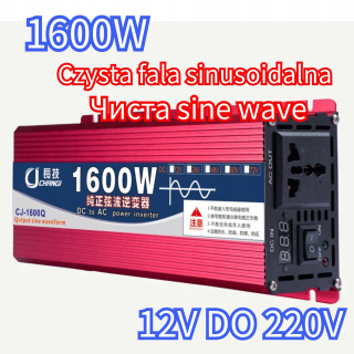 Invertor do auta Spot 1600 W 12V Pure Sinusoid Wave Inverter