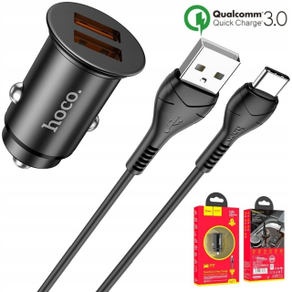 Rýchla nabíjačka QC3.0 2USB 36W 3A + kábel typu C