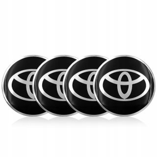 Hliníkové nálepky Toyota pre 56 mm veka 4 ks
