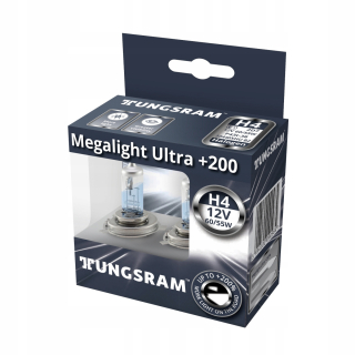 Žiarovky - Tungsram Megalight Ultra +200% H4 12V 55 W 2 ks