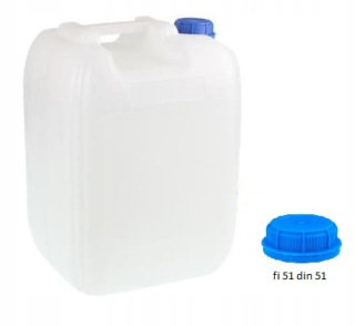Kanister na benzín - Turistická kempingová nádrž na vodu 20L 51 mm