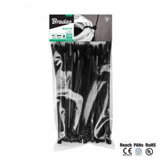 UV tritetitová káblová páska čierna 2,5x100 mm 100 ks
