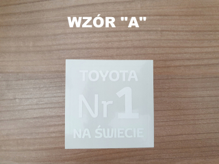 Nálepka Toyota č. 1 na svete - asistencia PL