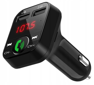 Bluetooth FM vysielač 2xusb LCD MP3 SD nabíjačka