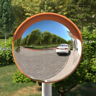 Vidaxl Convex Road, oranžové zrkadlo, Ø30 C