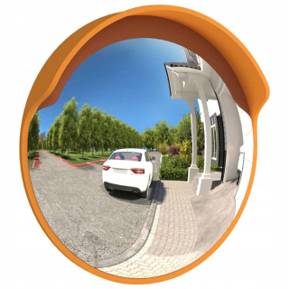 Vidaxl Convex Road, Orange Mirror, Ø30
