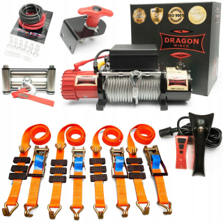 Naviják na offroad - Dragon 6T/12T Winch Winch 13000 +12V pásov