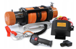 Naviják na offroad - Winch Winch 5450 kg 12v 12000 libier syntetický