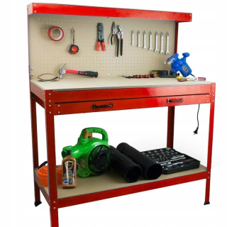 Dielenský stôl - Workshop Pracovná tabuľka pre nástroje so zásuvkou