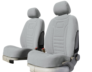 Autopoťahy - Velor Grey predné kryty pre autosedačky