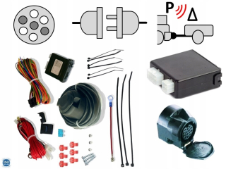 Zásuvka pre prívesný vozík - Bamper 13pin modul pre háčik Ford S-Max 2006-2015