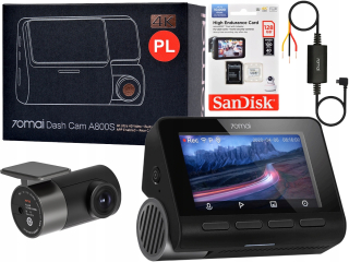 Video rekordér fotoaparátu 70MAI A800S + ZADNÉ + UP02