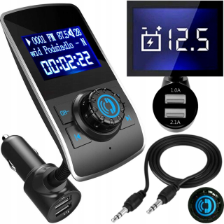 Multifunkčný vysielač mp3 FM USB SD Bluetooth