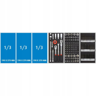 Vložka do vozíkov na náradie - Cartridge Set 9 PCS 6-PCS 190x370 mm syn